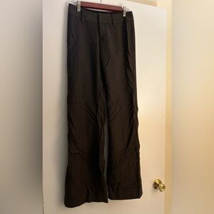 Banana Republic Size 00 Martin Fit Brown Pinstripe Wool Dress Pants